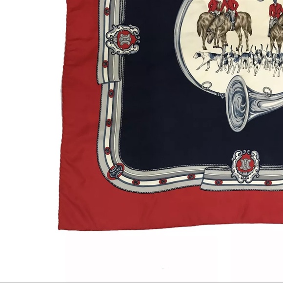 AUTH CELINE Silk Scarf - Picture 5 of 7